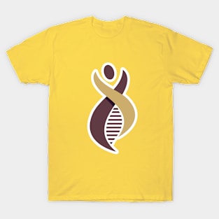 Human DNA and genetic sticker logo design. Emblem, Concept Design, Creative Symbol, Icon. T-Shirt